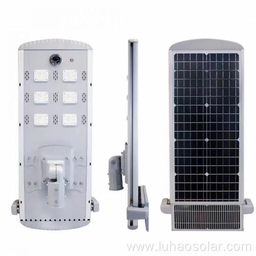 smart solar street light with self cleaning